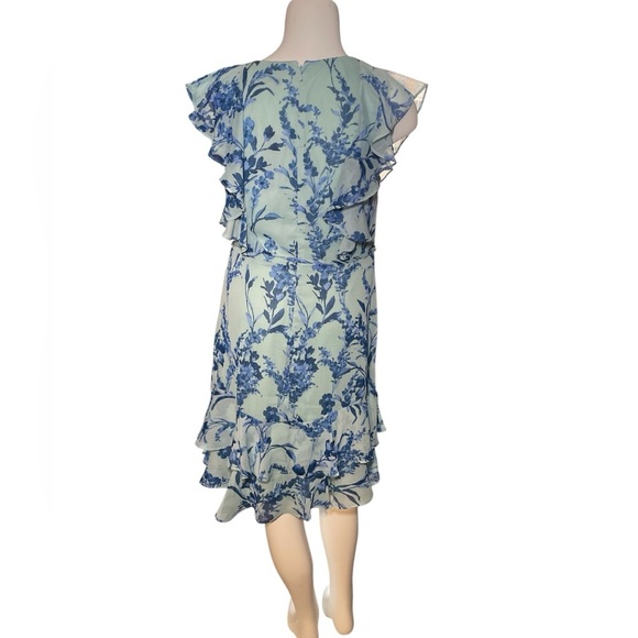 Tommy Hilfiger Ruffle Flutter Sleeve Dress sz 12 - Picture 3 of 7